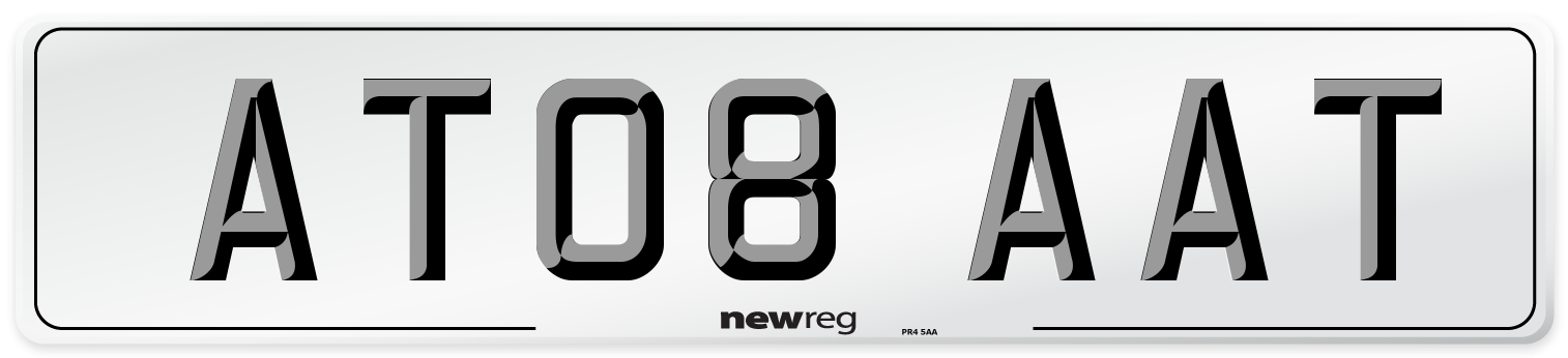 AT08 AAT Number Plate from New Reg
